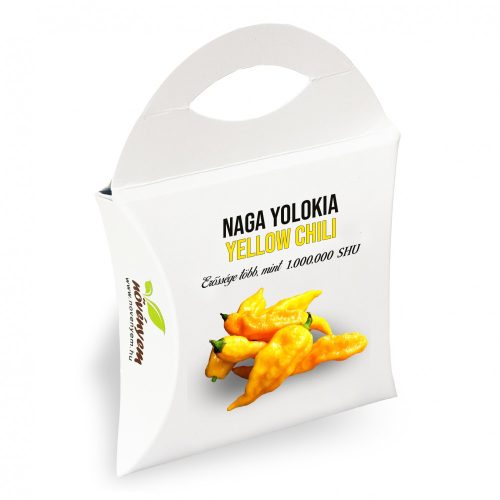 Naga Jolokia yellow chili paprika magok díszdobozban, Naga Jolokia yellow chili paprika magok díszdobozban